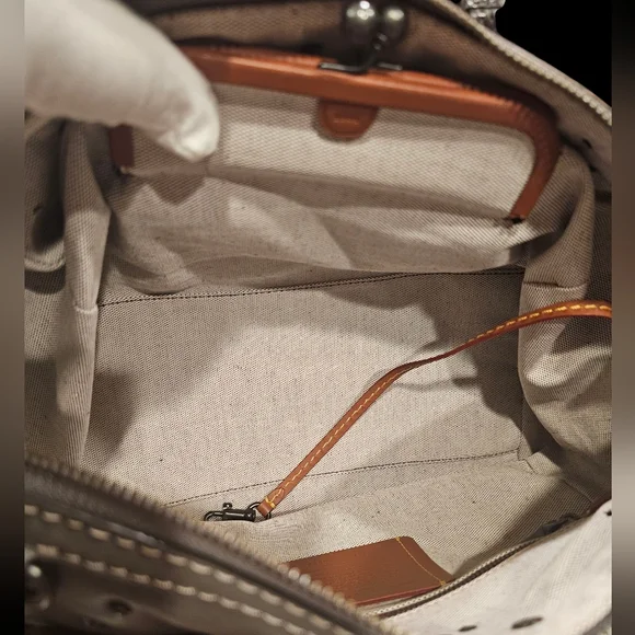 Coach 1941 Rogue Satchel With Colorblock Exotic Snakeskin Detail - Picture 6 of 9